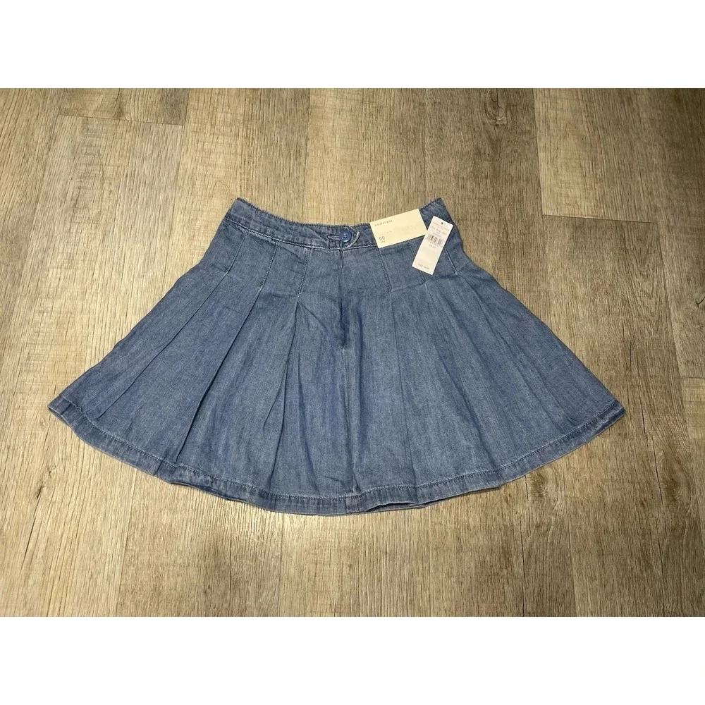 American Eagle Women's NWT Micro Pleated Denim Mini Skirt Pleated Y2K Rave Sz 00